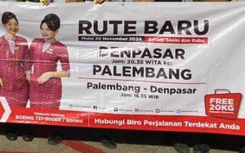 Rute Baru Lion Air Bali Palembang